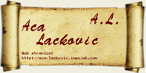 Aca Lacković vizit kartica